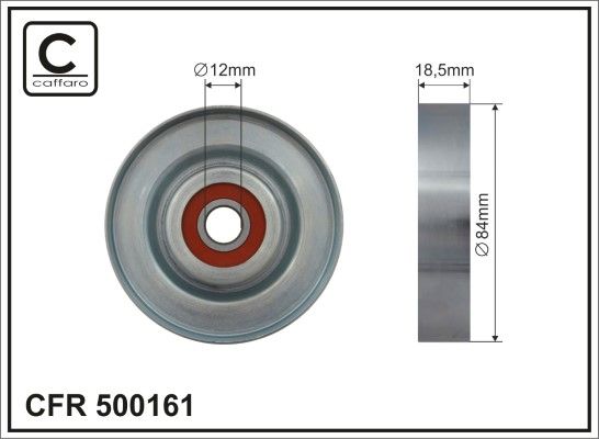 CAFFARO 500161 Tensioner Pulley, V-ribbed belt