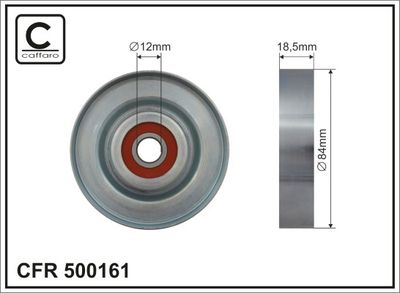 Tensioner Pulley, V-ribbed belt CAFFARO 500161
