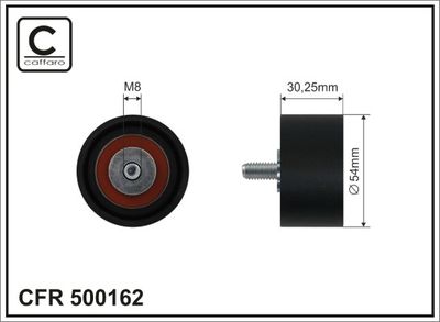 Deflection/Guide Pulley, V-ribbed belt CAFFARO 500162