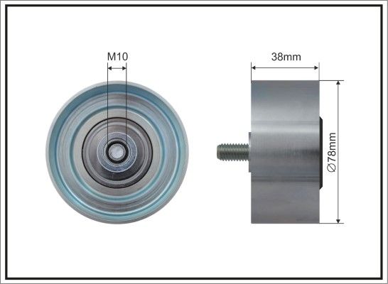 CAFFARO 500171 Deflection/Guide Pulley, V-ribbed belt