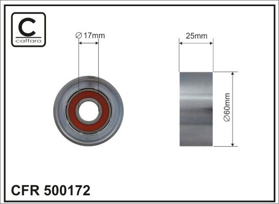 CAFFARO 500172 Tensioner Pulley, V-ribbed belt