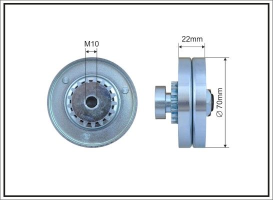 CAFFARO 500175 Tensioner Pulley, V-ribbed belt