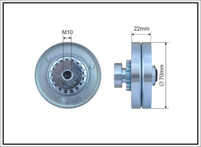 Tensioner Pulley, V-ribbed belt CAFFARO 500175