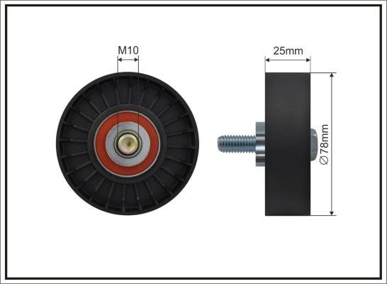 CAFFARO 500176 Deflection/Guide Pulley, V-ribbed belt