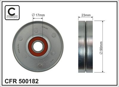 Tensioner Pulley, V-ribbed belt CAFFARO 500182
