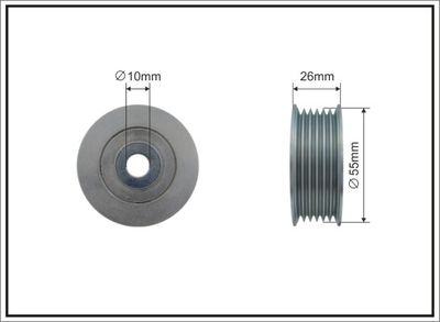 Deflection/Guide Pulley, V-ribbed belt CAFFARO 500188