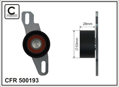 Tensioner, timing belt CAFFARO 500193