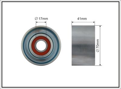 Tensioner Pulley, V-ribbed belt CAFFARO 500207
