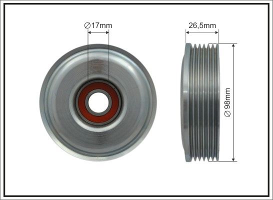 CAFFARO 500211 Tensioner Pulley, V-ribbed belt