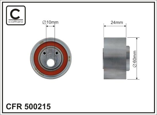 CAFFARO 500215 Tensioner Pulley, timing belt
