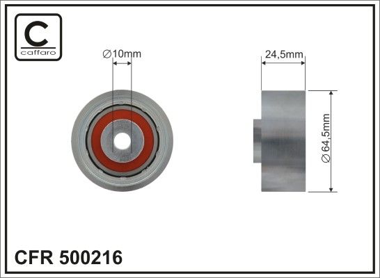CAFFARO 500216 Deflection Pulley/Guide Pulley, timing belt