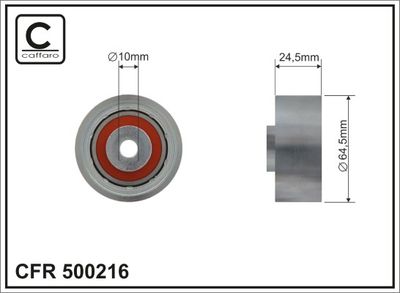 Deflection Pulley/Guide Pulley, timing belt CAFFARO 500216