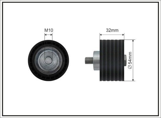 CAFFARO 500218 Deflection Pulley/Guide Pulley, timing belt