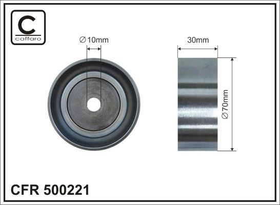 CAFFARO 500221 Deflection/Guide Pulley, V-ribbed belt