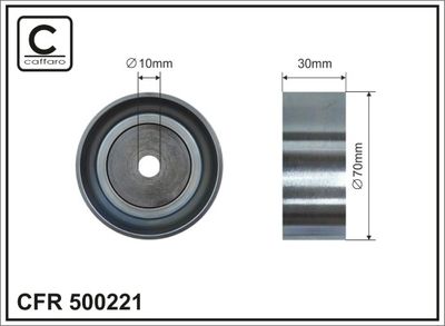 Deflection/Guide Pulley, V-ribbed belt CAFFARO 500221