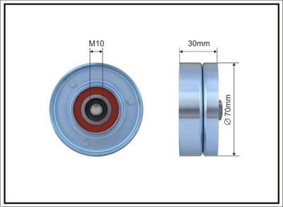 Tensioner Pulley, V-ribbed belt CAFFARO 500228