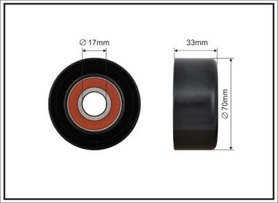 Tensioner Pulley, V-ribbed belt CAFFARO 500238