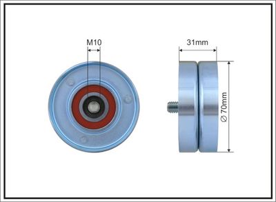 Tensioner Pulley, V-ribbed belt CAFFARO 500239