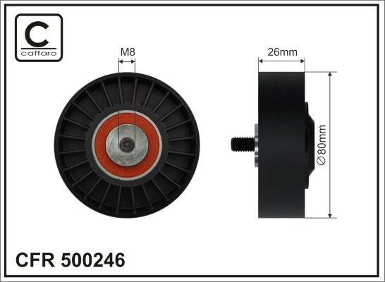 CAFFARO 500246 Tensioner Pulley, V-ribbed belt