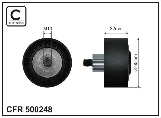 CAFFARO 500248 Deflection/Guide Pulley, V-ribbed belt