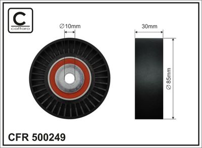 Deflection/Guide Pulley, V-ribbed belt CAFFARO 500249