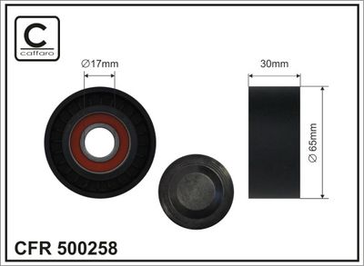 Tensioner Pulley, V-ribbed belt CAFFARO 500258