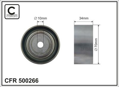 Deflection/Guide Pulley, V-ribbed belt CAFFARO 500266