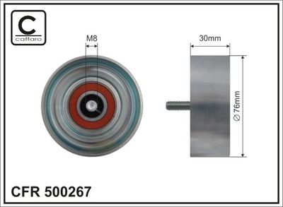 Deflection/Guide Pulley, V-ribbed belt CAFFARO 500267
