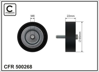 Deflection/Guide Pulley, V-ribbed belt CAFFARO 500268