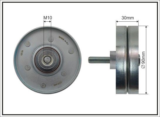 CAFFARO 500269 Deflection/Guide Pulley, V-ribbed belt