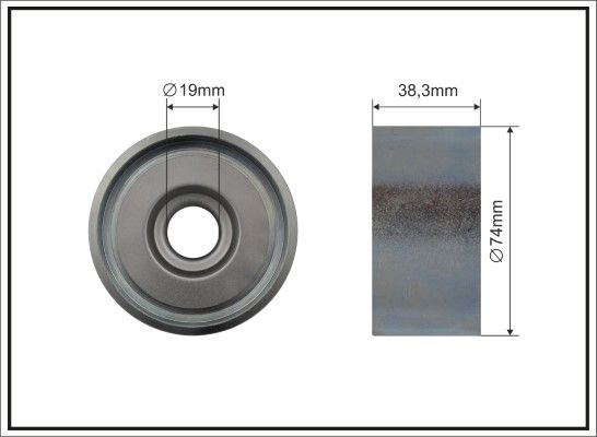 CAFFARO 500273 Deflection/Guide Pulley, V-ribbed belt