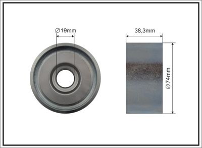 Deflection/Guide Pulley, V-ribbed belt CAFFARO 500273