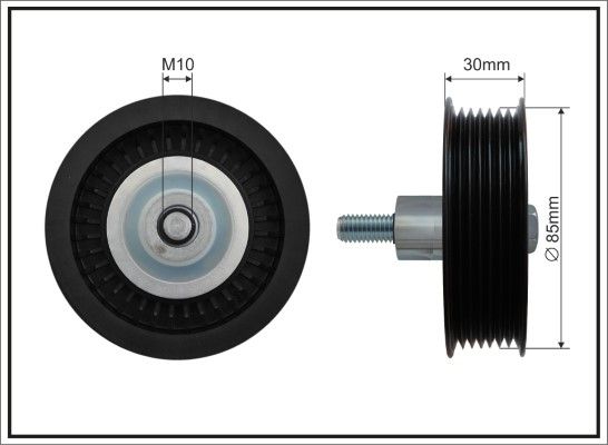 CAFFARO 500275 Deflection/Guide Pulley, V-ribbed belt