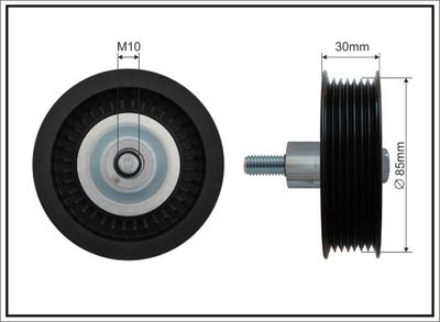 Deflection/Guide Pulley, V-ribbed belt CAFFARO 500275