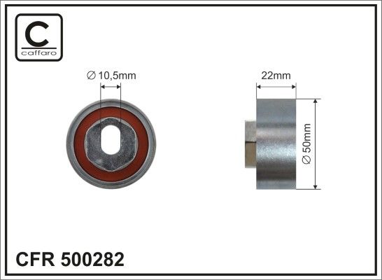 CAFFARO 500282 Deflection Pulley/Guide Pulley, timing belt