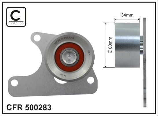 CAFFARO 500283 Deflection Pulley/Guide Pulley, timing belt