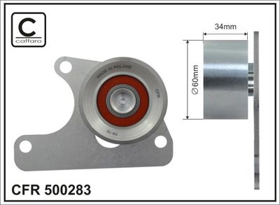 Deflection Pulley/Guide Pulley, timing belt CAFFARO 500283