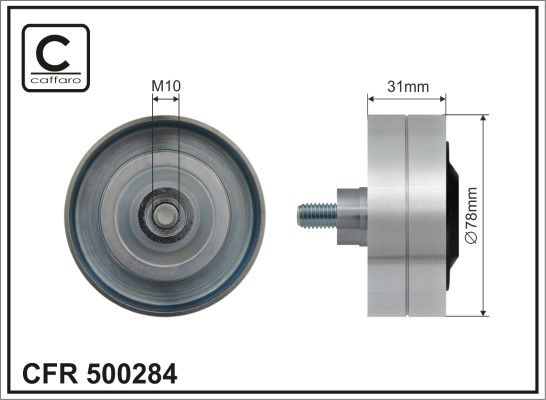 CAFFARO 500284 Deflection/Guide Pulley, V-ribbed belt