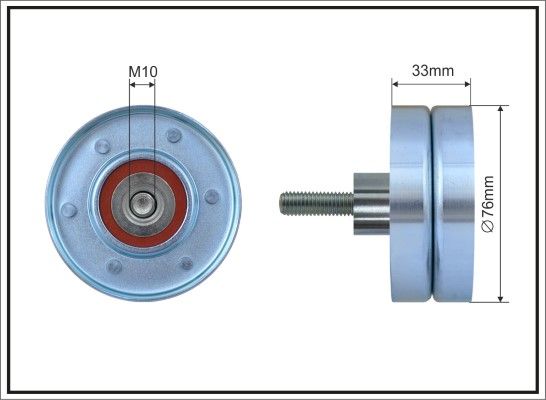 CAFFARO 500286 Deflection/Guide Pulley, V-ribbed belt