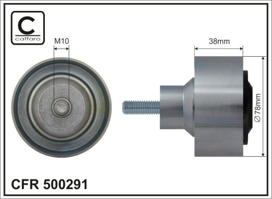 CAFFARO 500291 Tensioner Pulley, V-ribbed belt