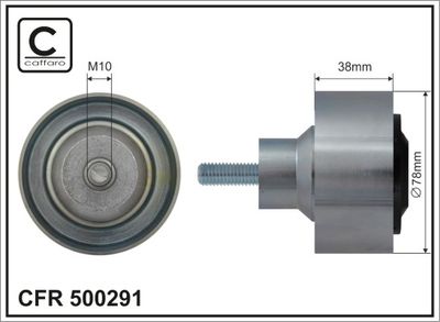 Tensioner Pulley, V-ribbed belt CAFFARO 500291