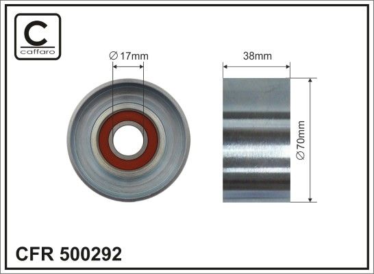 CAFFARO 500292 Tensioner Pulley, V-ribbed belt