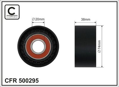 Tensioner Pulley, V-ribbed belt CAFFARO 500295