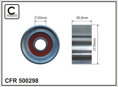 Deflection/Guide Pulley, V-ribbed belt CAFFARO 500298