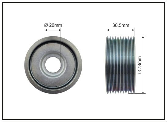 CAFFARO 500304 Tensioner Pulley, V-ribbed belt