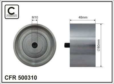 Deflection/Guide Pulley, V-ribbed belt CAFFARO 500310