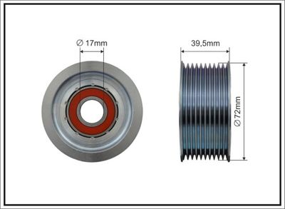 Deflection/Guide Pulley, V-ribbed belt CAFFARO 500311