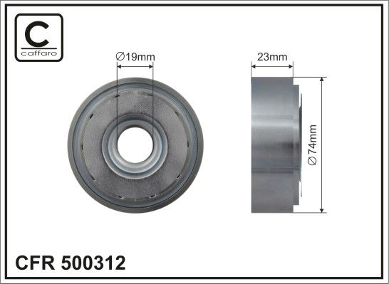 CAFFARO 500312 Deflection/Guide Pulley, V-ribbed belt