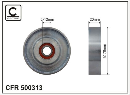 CAFFARO 500313 Deflection/Guide Pulley, V-ribbed belt