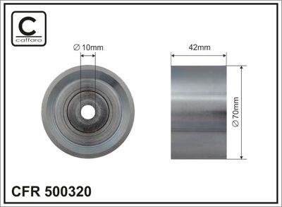 Deflection/Guide Pulley, V-ribbed belt CAFFARO 500320